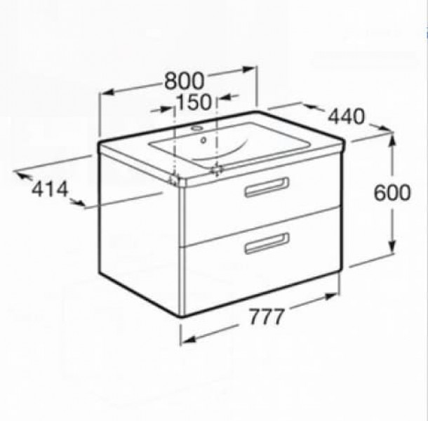 Плитка 78x41 Тумба С Раковиной The Gap 80 См - Белая Пленка белый Roca Плитка 78x41 Тумба С Раковиной The Gap 80 См - Белая Пленка белый Roca