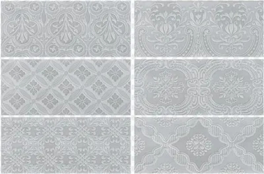 Плитка настенная Maiolica Tender Gray Deco 11x25 Roca Плитка настенная Maiolica Tender Gray Deco 11x25 Roca