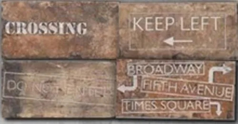 Керамогранит New York Road Signs Mix Chelsea 10x20 Serenissima Cir Керамогранит New York Road Signs Mix Chelsea 10x20 Serenissima Cir