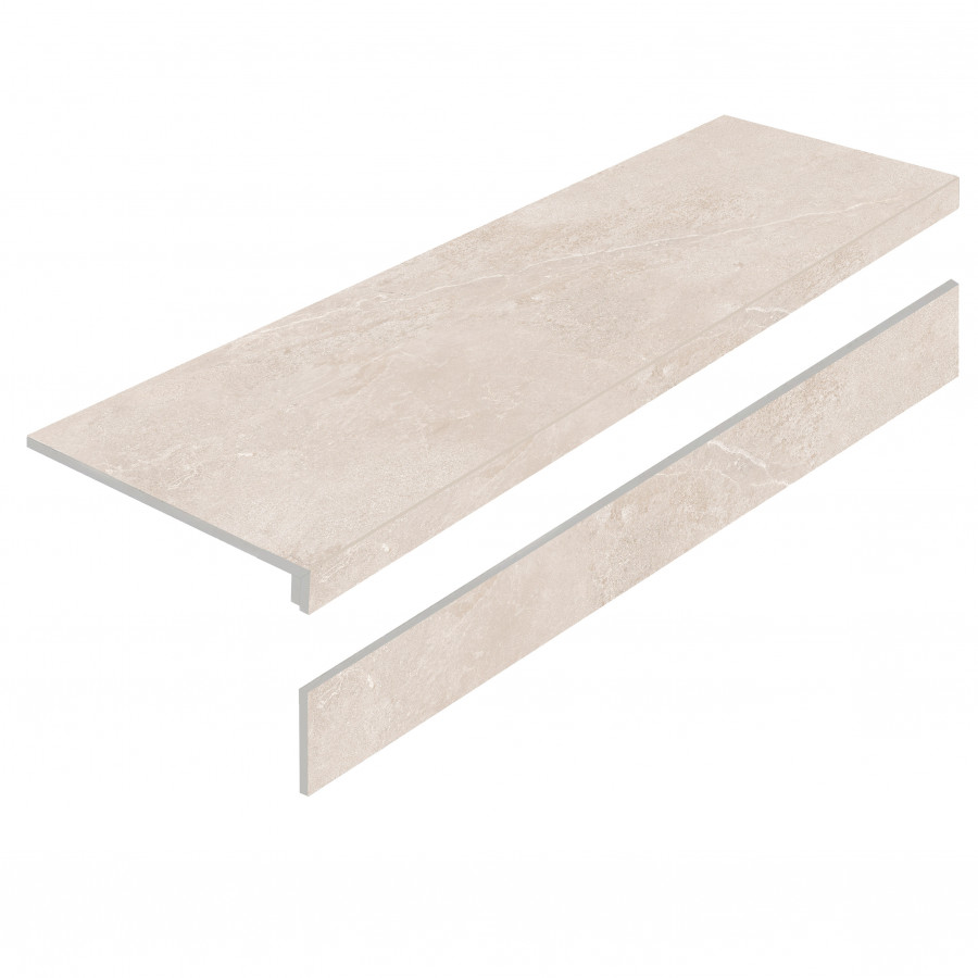 Плитка L Ступени Limestone Crema As С Подступенником нескользящая r12 120x32 9мм Staro Плитка L Ступени Limestone Crema As С Подступенником нескользящая r12 120x32 9мм Staro