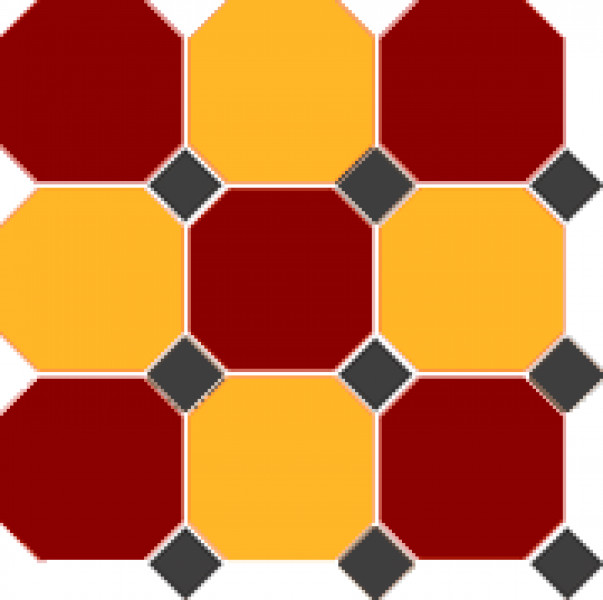 Плитка 30x30 4420 21 Oct14-A Brick Red 20 Ochre Yellow 21 Octagon Black 14 Dots матовая TopCer Плитка 30x30 4420 21 Oct14-A Brick Red 20 Ochre Yellow 21 Octagon Black 14 Dots матовая TopCer