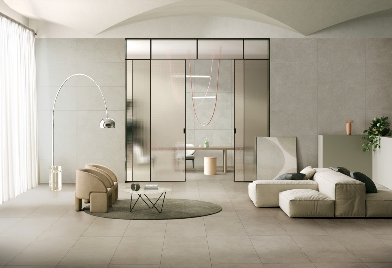 Плитка напольная 60x60 МикроЦемент Кремовый МатR10A матовая Vitra Плитка напольная 60x60 МикроЦемент Кремовый МатR10A матовая Vitra