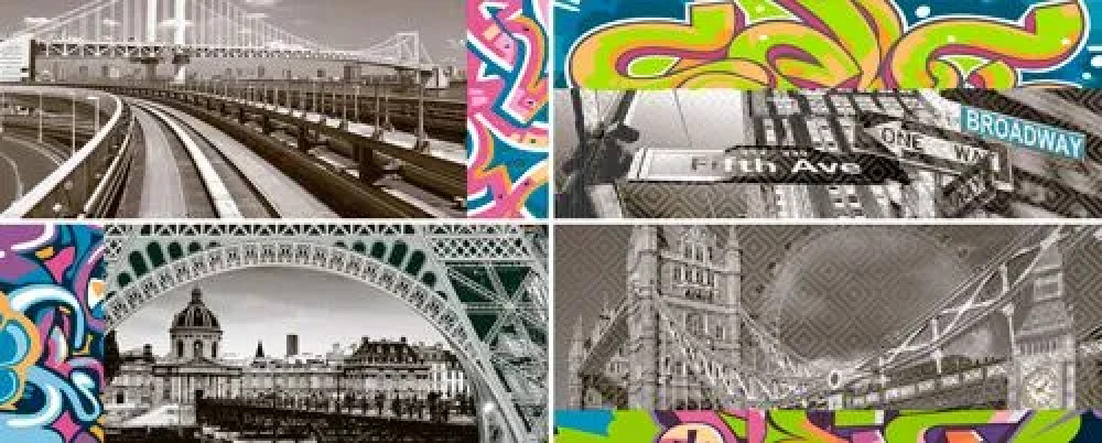 Плитка декор Bloque-4 20x50 Vives Плитка декор Bloque-4 20x50 Vives